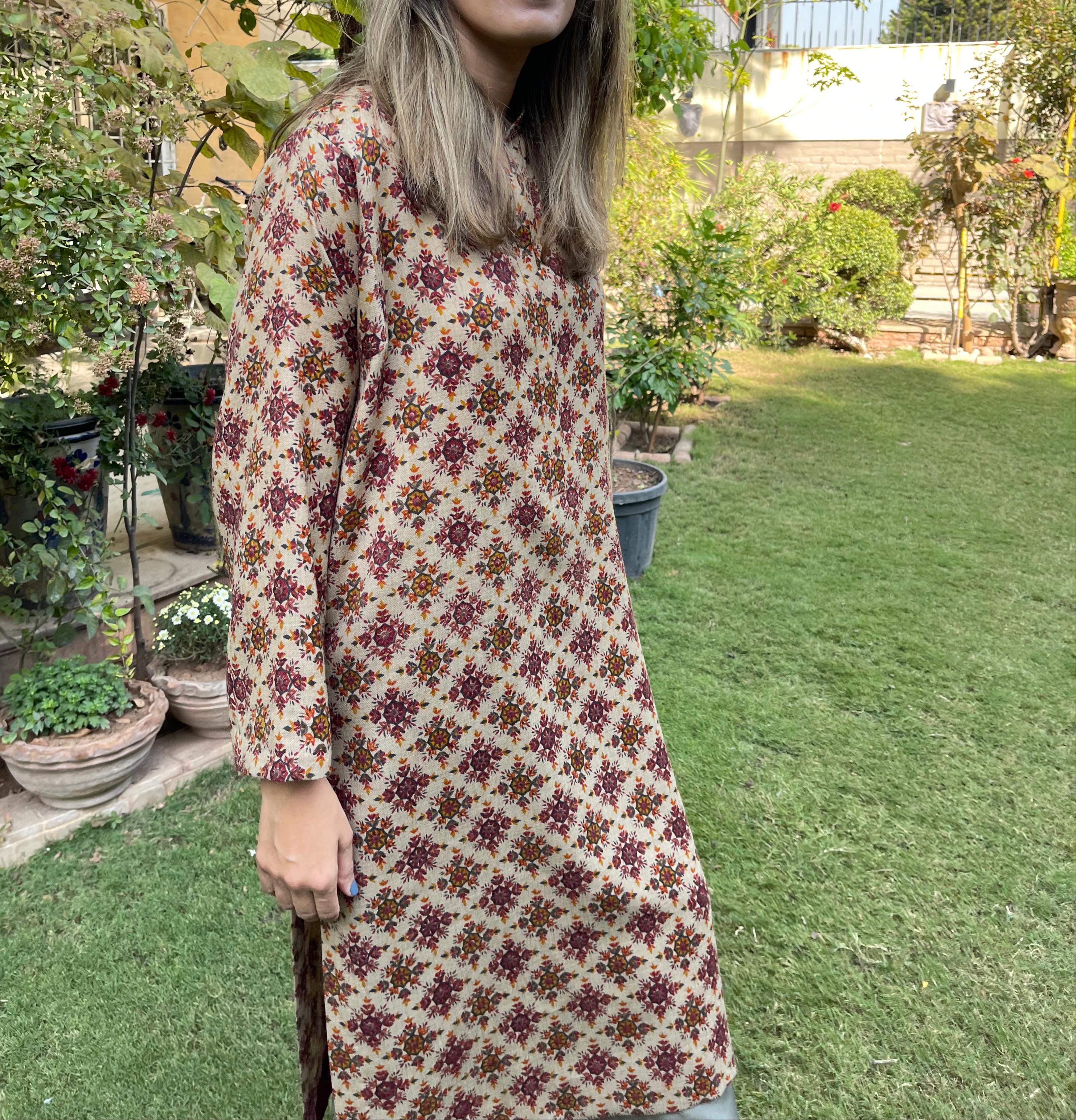 Shawl Kurta Printed