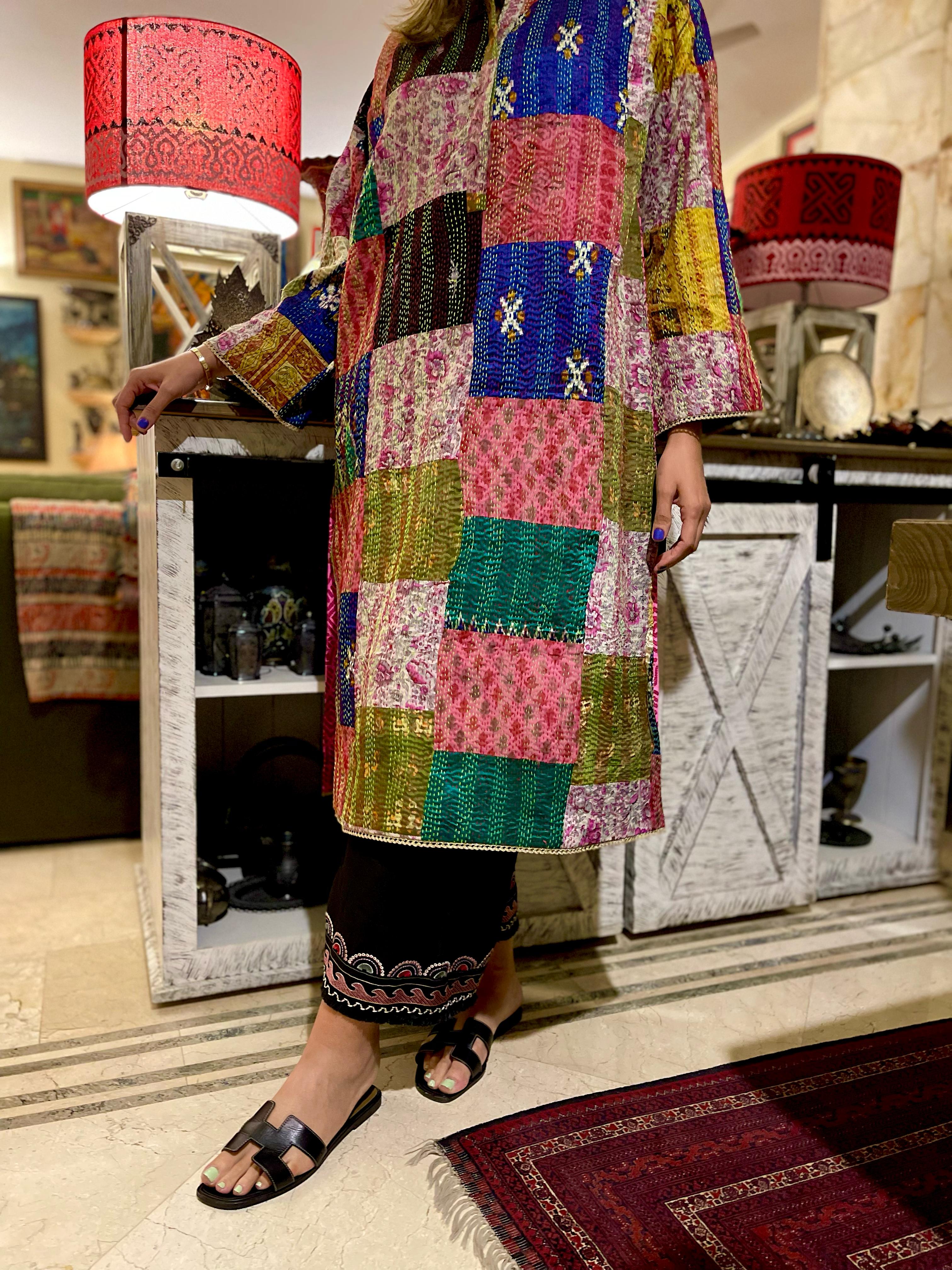 Patchwork Silk Kurta
