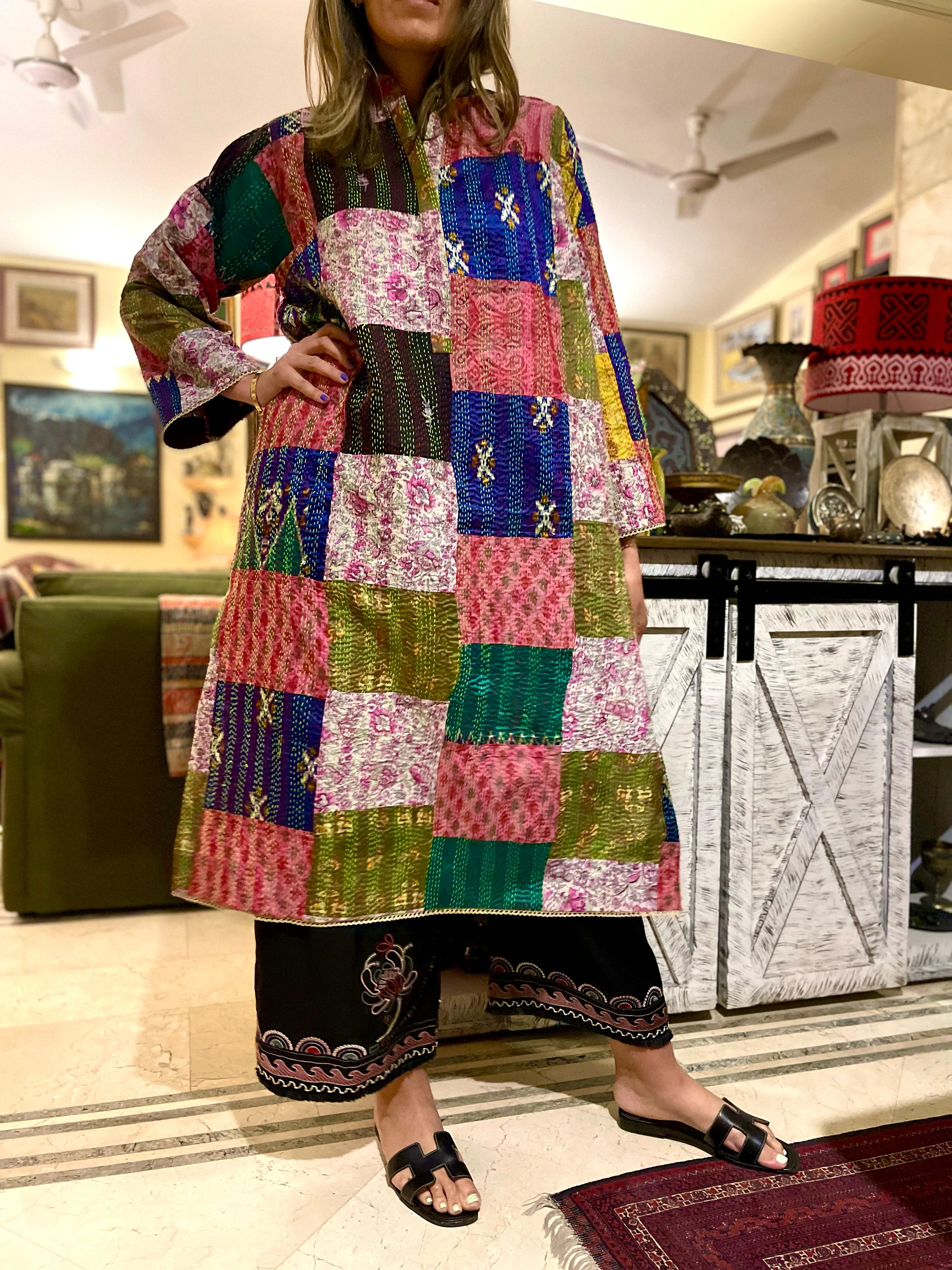 Patchwork Silk Kurta