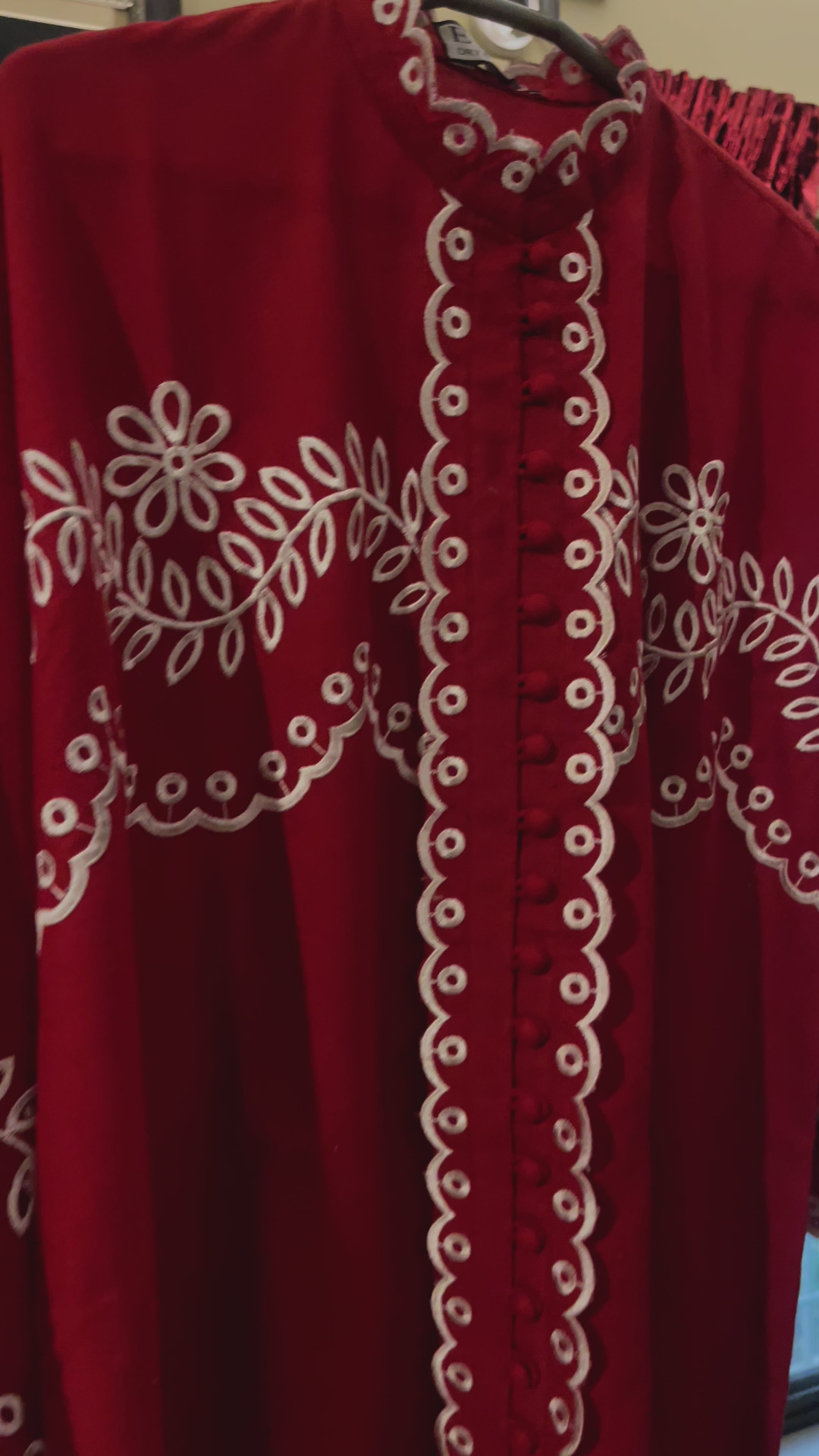 Cutwork Maroon